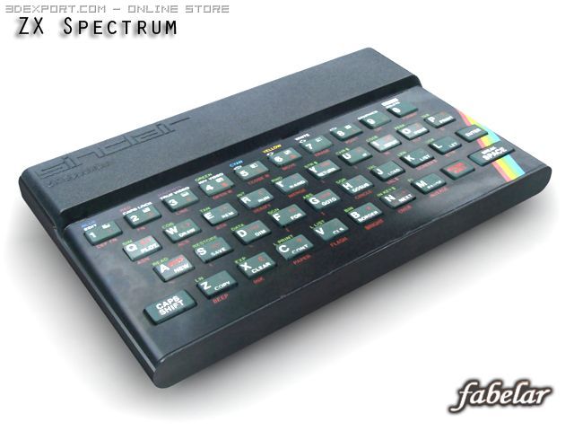 zx spectrum 3D Модель .c4d .max .obj .3ds .fbx .stl .blend 