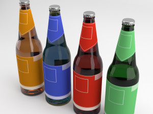 beer bottles 3D Model