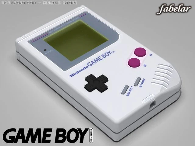game boy 3D Model .c4d .max .obj .3ds .fbx .stl .blend