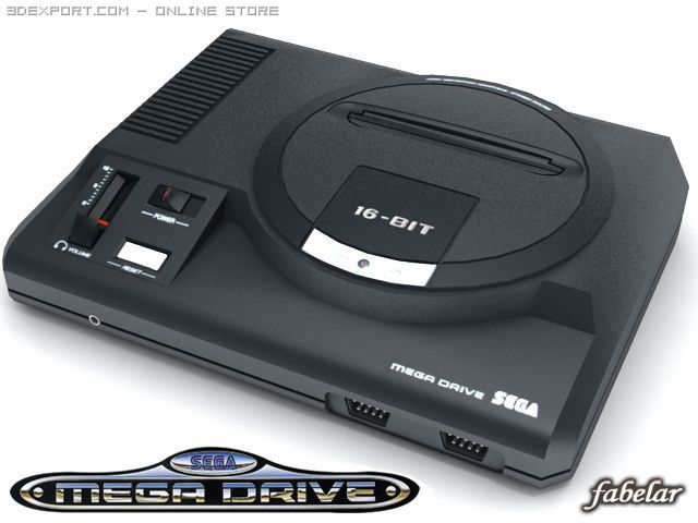 sega megadrive 3D Модель .c4d .max .obj .3ds .fbx .stl .blend