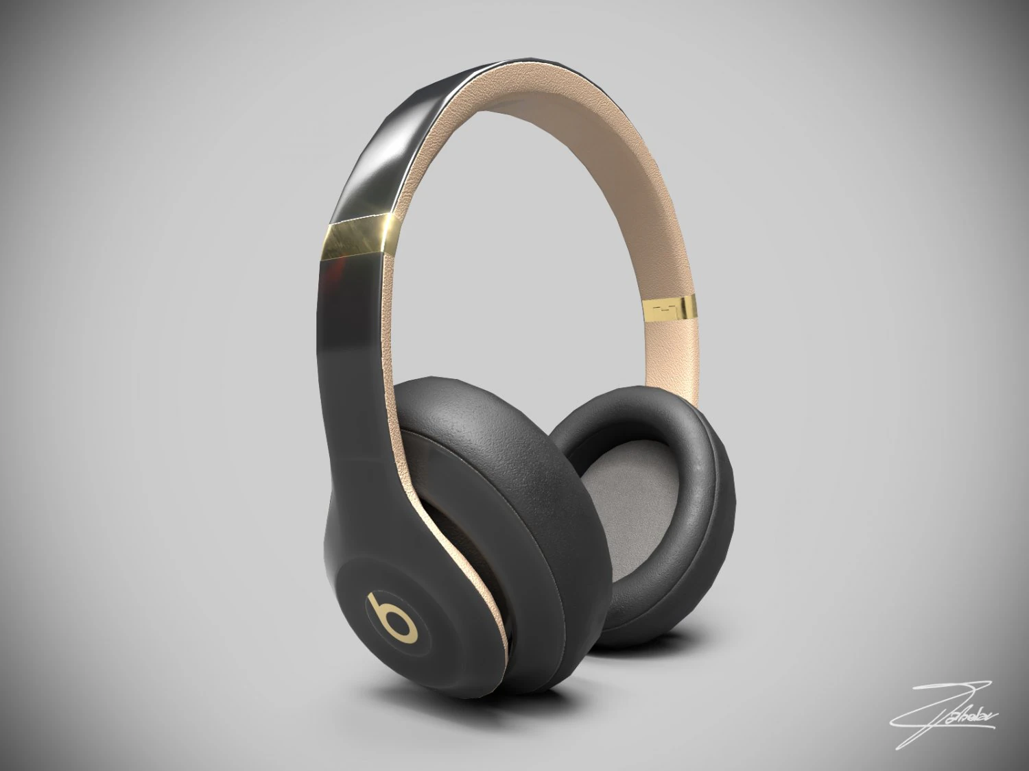 beat headphones 3D Model .c4d .max .obj .3ds .fbx .stl .blend 