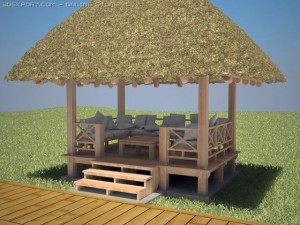 gazebo 3 3D Model