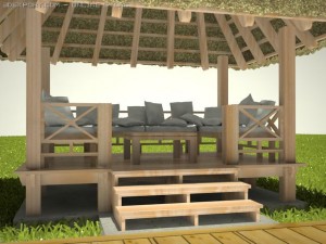gazebo 3 3D Model