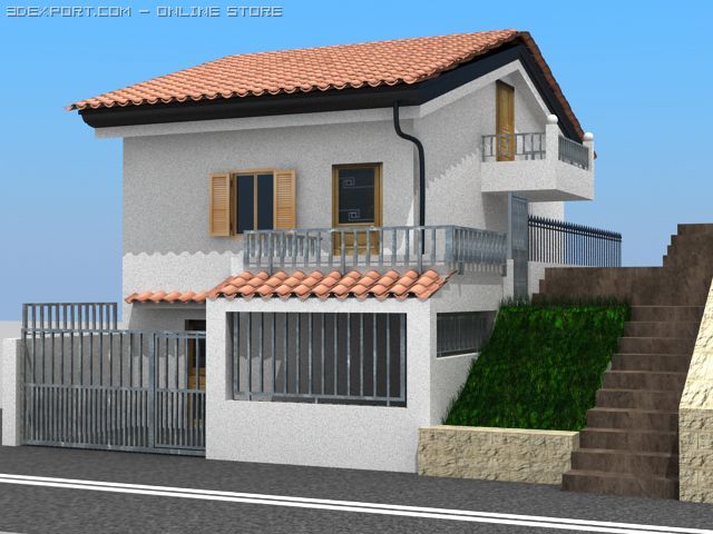 house 01 3D Модель .c4d .max .obj .3ds .fbx .stl .blend 
