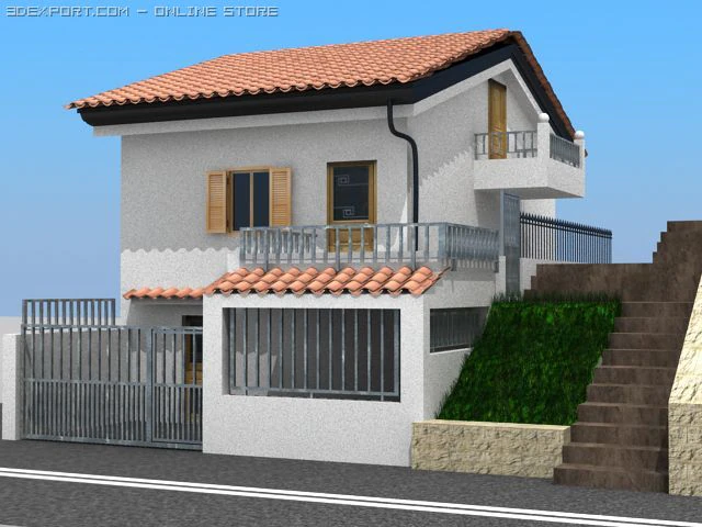 house 01 3D Model .c4d .max .obj .3ds .fbx .stl .blend