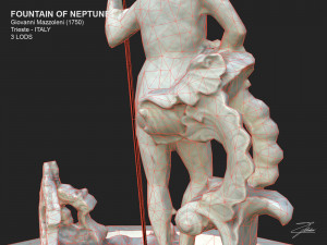 fountain of neptune Modèle 3D