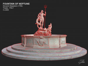 fountain of neptune Modèle 3D