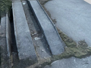 concrete loading ramp 3D Model