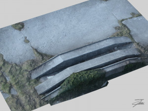 concrete loading ramp 3D Model