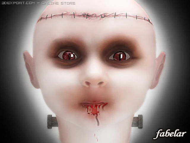 baby frankenstein 3D Model .c4d .max .obj .3ds .fbx .stl .blend 