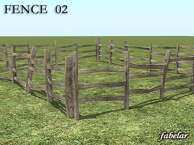 fence 8 in 1 3D Model .c4d .max .obj .3ds .fbx .stl .blend 