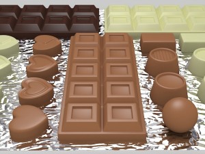 chocolates 01 Modèle 3D