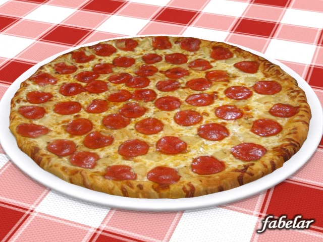 pizza diavola 3D Model .c4d .max .obj .3ds .fbx .stl .blend 