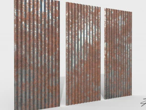 Corrugated galvanized sheets 3D Model
