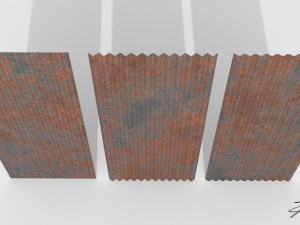 Corrugated galvanized sheets 3D Model