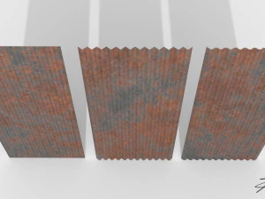 Corrugated galvanized sheets 3D Model