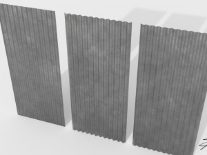 Corrugated galvanized sheets 3D Model