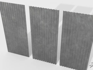 Corrugated galvanized sheets 3D Model