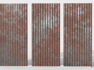 Corrugated galvanized sheets 3D Model
