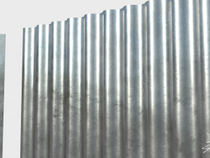 Corrugated galvanized sheets 3D Model