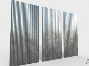 Corrugated galvanized sheets 3D Model