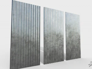 Corrugated galvanized sheets 3D Model
