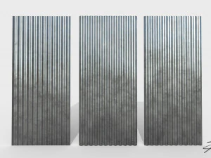 Corrugated galvanized sheets 3D Model