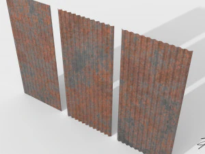 Corrugated galvanized sheets 3D Model