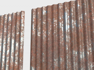 Corrugated galvanized sheets 3D Model