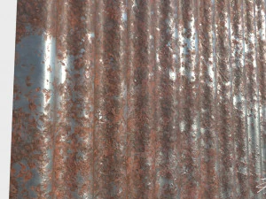 Corrugated galvanized sheets 3D Model