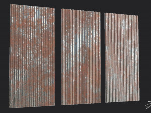 Corrugated galvanized sheets 3D Model