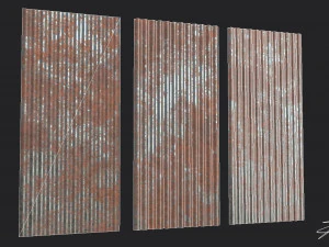 Corrugated galvanized sheets 3D Model