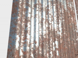Corrugated galvanized sheets 3D Model