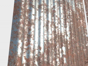 Corrugated galvanized sheets 3D Model