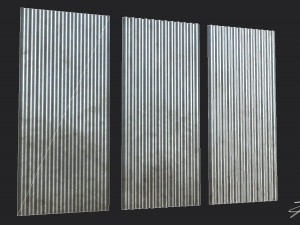 Corrugated galvanized sheets 3D Model