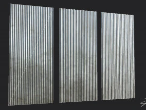 Corrugated galvanized sheets 3D Model