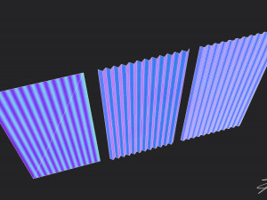 Corrugated galvanized sheets 3D Model