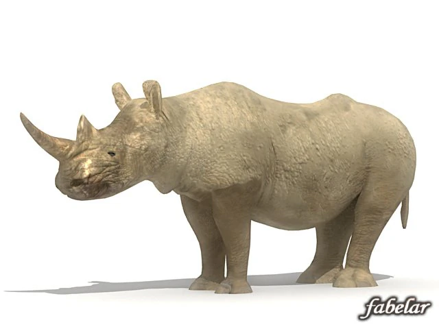 rhinoceros 3D Model .c4d .max .obj .3ds .fbx .stl .blend 