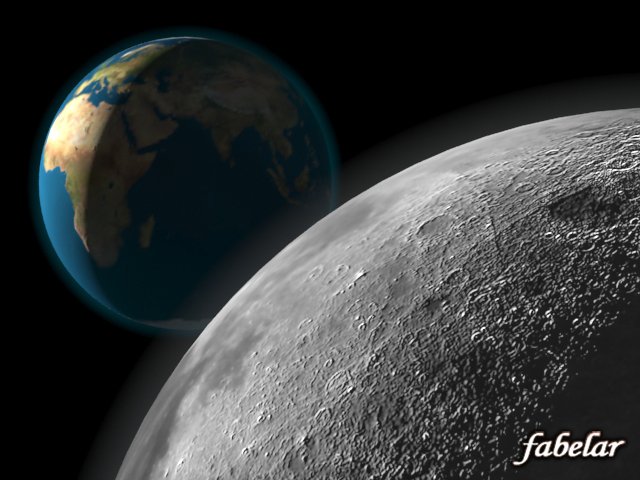 earth moon 3D-Modell .c4d .max .obj .3ds .fbx .stl .blend 