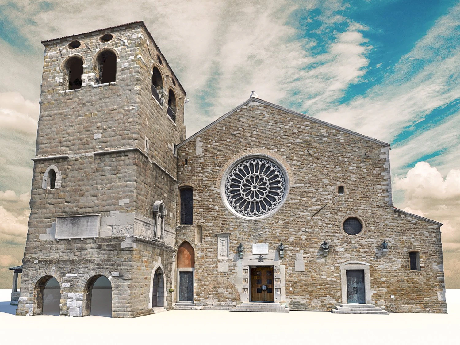 san giusto cathedral 3D Model .c4d .max .obj .3ds .fbx .stl .blend 