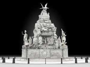 fontana dei quattro continenti Modello 3D