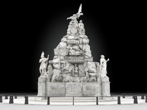 fountain of the four continents 3D 모델