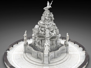 fountain of the four continents 3D 모델