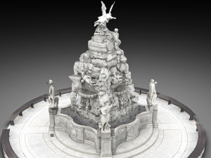 fountain of the four continents 3D 모델