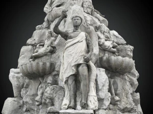 fontana dei quattro continenti Modello 3D