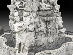 fontana dei quattro continenti Modello 3D