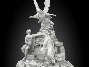 fontana dei quattro continenti Modello 3D