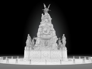 fountain of the four continents 3D 모델