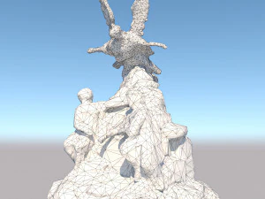 fontana dei quattro continenti Modello 3D