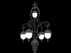 vintage street lamp 3D Model